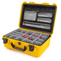 Nanuk Case 940 mit Deckel org. - mit Trennwand - Pro Photo Kit  gelb