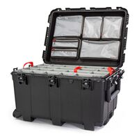 Nanuk Case 975 mit Deckel org. - mit Trennwand - Pro Photo Kit  schwarz nur Räder