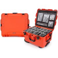 Nanuk Case 960 mit Deckel org. - mit Trennwand - Pro Photo Kit  orange