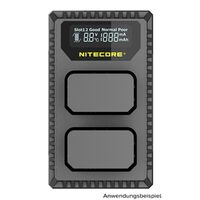 Nitecore USB-Ladegerät mit LCD-Display  USN1 für Sony NP-FW50