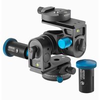 Novoflex Modularer Getriebeneiger KOPF² Pro Kit mit Kupplung, Panoramadrehung-Q u. 2x Feineinstellgriffen 