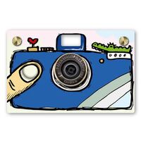 Paper Shoot Hand Drawing  Paper Case  Blue