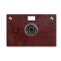 Paper Shoot Leather Texture Case  Burgundy Red