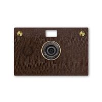 Paper Shoot Leather Texture Case  Dark Camel Brown