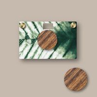 Paper Shoot Magnetic Lens Cap  Wood