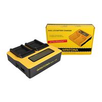 Patona Dual LCD USB Ladegerät für Canon  SLB-10A