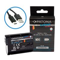 Patona Platinum Akku mit USB-C Input für Nikon  EN-EL15c