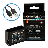 Patona Platinum Akku mit USB-C input für Panasonic  DMW-BLC12