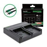 Patona Premium Dual PD Performance Ladegerät für Sony  NP-FP50 incl. USB-C input/output