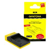 Patona Slim micro-USB Ladegerät für Sony  NP-FP50