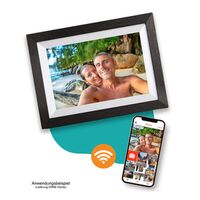 Pora Digitaler Bilderrahmen 8 WF-805T  BL Holz schwarz