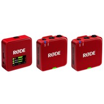 Rode Wireless GO (Gen. 3) digitales Mikrofonsystem, 2-Kanal, drahtlos  rot