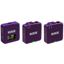 Rode Wireless GO (Gen. 3) digitales Mikrofonsystem, 2-Kanal, drahtlos  lila