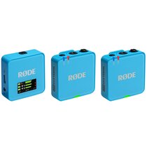 Rode Wireless GO (Gen. 3) digitales Mikrofonsystem, 2-Kanal, drahtlos  blue
