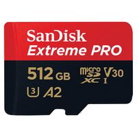 SanDisk Extreme Pro micro SDXC UHS-I, U3, V30, A2, C10+ SD Adapter  512 GB 200 MB/s