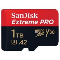 SanDisk Extreme Pro micro SDXC UHS-I, U3, V30, A2, C10+ SD Adapter  1 TB 200 MB/s