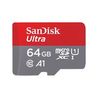 SanDisk microSDXC-Karte+SD Adapter A1 Class 10 UHS-I, Speicherkarte  64 GB 140MB/s
