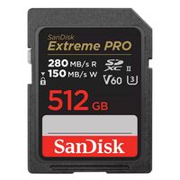 SanDisk SDXC Extreme PRO 150MB/s V60 UHS-II Class10 R280-/W Speicherkarte  512 GB