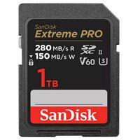 SanDisk SDXC Extreme PRO 150MB/s V60 UHS-II Class10 R280-/W Speicherkarte  1 TB