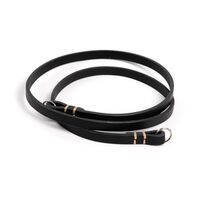 seam strap Kameragurt THIN - Vollleder Rind  Schwarz  100 cm