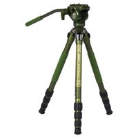 Sirui CT04 Dreibeinstativ mit Videoneiger CT5 Matt Grün Aluminium 