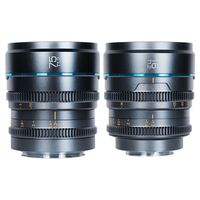 Sirui Night Walker 16 & 75mm T1.2 S35 Manual Focus Cine Objektiv Set mit Case  L-Mount Metallgrau