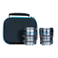 Sirui Night Walker 16 & 75mm T1.2 S35 Manual Focus Cine Objektiv Set mit Case  RF-Mount Metallgrau