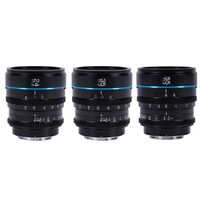 Sirui Night Walker 24+35+55mm T1.2 S35 Cine Objektiv Set mit Case  L-Mount schwarz