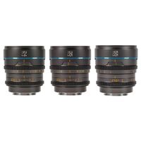 Sirui Night Walker 24+35+55mm T1.2 S35 Cine Objektiv Set mit Case  L-Mount Metallgrau