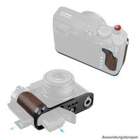 SmallRig 5266 L-förmige Montageplatte mit Holzgriff für FUJIFILM GFX100RF 