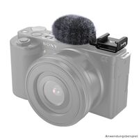 SmallRig 3526 Cold Shoe Adapter mit Windshield  Sony ZV E10