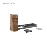SmallRig L-förmige Montageplatte mit Holzgriff für FUJIFILM X half  Holzkohle-Silber