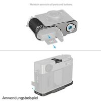 SmallRig L-förmige Montageplatte mit Silikongriff für FUJIFILM X half  Holzkohle-Silber