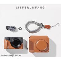 SmallRig Leder Tasche Kit für Canon PowerShot V1  braun
