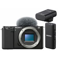 Sony Vlog-Kamera Alpha ZV-E10 + ECM-W2BT Bluetooth-Mikrofon 