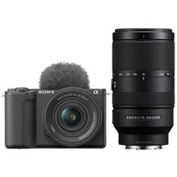 Sony Vlog-Kamera Alpha ZV-E10 II + SEL 16-50mm PZ OSS II + SEL 70-350mm f/4,5-6,3 G OSS 