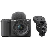 Sony Vlog-Kamera Alpha ZV-E10 II + SEL 16-50mm PZ OSS II + Mikrofon ECM-M1 