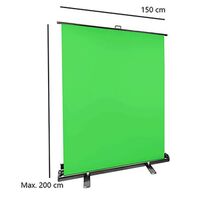 StudioKing Roll-Up Green Screen FB-150200FG  150x200 cm Chroma Grün
