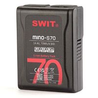 SWIT Mino-S70 | USB-C, tiny size with 70Wh pocket mini battery, USB-A/USB-C/D-tap, V-Mount, also ideal for long term use or high power draw lights 