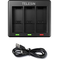 Telesin Ladegerät für 3 Batterien - GoPro Hero 9/10/11/12 
