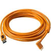 Tether Tools TetherPro SuperSpeed USB 3.0 an USB 3.0 Micro-B - 4,6 Meter, rechtsgewinkelter Stecker  orange
