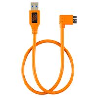 Tether Tools TetherPro USB-Datenkabel für USB 3.0 an USB 3.0 Micro-B - 0,5 m, rechtsgewinkelt  Orange
