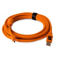 Tether Tools TetherPro USB-Datenkabel für USB 2.0 Typ A an USB 2.0 Mini-B (5-Pin) - 4,6 Meter Länge  orange