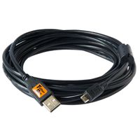Tether Tools TetherPro USB-Datenkabel für USB 2.0 Typ A an USB 2.0 Micro-B (5-Pin) - 4,6 Meter Länge  schwarz