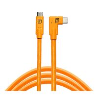 Tether Tools TetherPro USB-Datenkabel für USB-C an USB-C (rechtsgewinkelt)  orange 4,6m