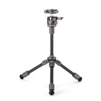 Tilta BT03E Tischkugelkopf mit 1-stufigen Stativbeinen aus Kohlefaser (3KG) ausziehbare Edition  Space Gray