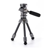 Tilta VT03 Tisch-Video-Fluidkopf mit 1-stufigen Carbonfaser-Stativbeinen (3KG)  Space Gray