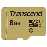 Transcend microSDHC Card 500S UHS-I U1 Cl10 95/60MB/s  8 GB 