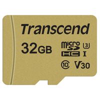 Transcend microSDHC Card 500S UHS-I U3 Cl10 95/60MB/s  32 GB