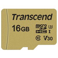 Transcend microSDHC Card 500S UHS-I U3 V30 95/60MB/s  16 GB